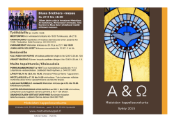 A & Ω syksy 2015 - Mietoisten kappeliseurakunta