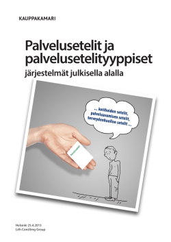 Palvelusetelit ja palvelutyyppiset järjestelmät julkisella alalla