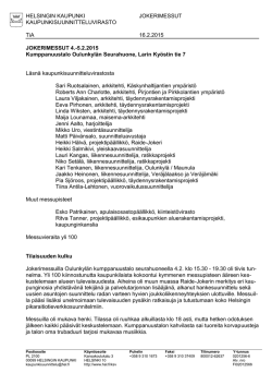 5.2.2015 Jokerimessut Oulunkylässä