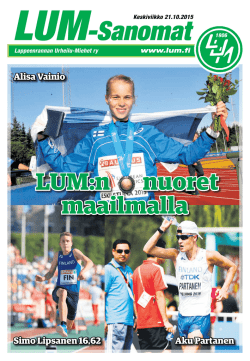 LUM-SANOMAT (pdf. 2,58Mt) - Lappeenrannan Urheilu
