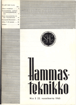 HT 3 1965 - Suomen Hammasteknikkoseura ry
