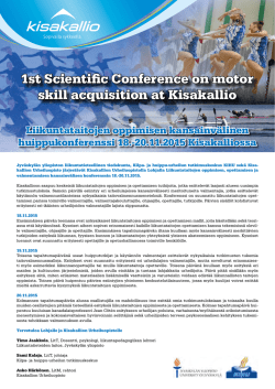 Kisakallio18-20.11_Scientific Conference_A4_FI
