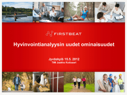 Jaakko Kotisaari, Firstbeat: Hyvinvointianalyysin uudet ominaisuudet