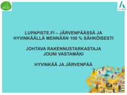 Järvenpään Lupa-asiointi, Jouni Vastamäki - KUUMA