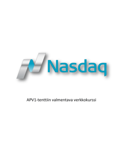 Nasdaq APV1 e-kurssin käyttöohjeet