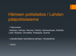 Hämeen poliisilaitos / Lahden pääpoliisiasema