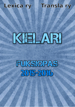 Kielari 2015 - Tampereen yliopisto