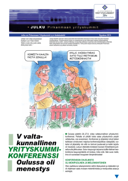Julku-lehti 3-15 - Pirkanmaan Yrityskummit ry