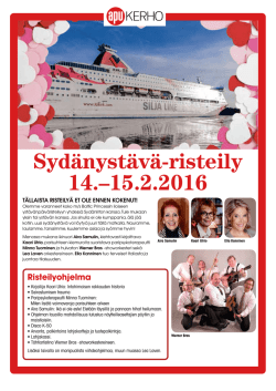 Sydänystävä-risteily 14.–15.2.2016 Risteilyohjelma