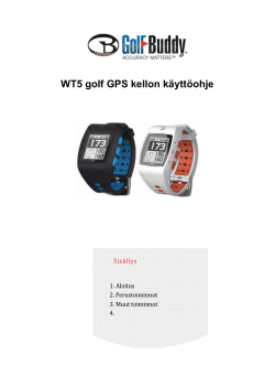 WT5 golf GPS kellon käyttöohje