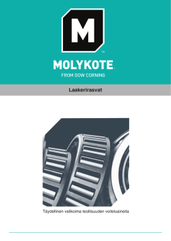 Molykote® laakerirasvojen valintaopas (FI) - YTM-Shop