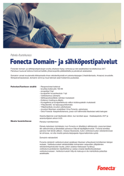 Fonecta Domain- ja sähköpostipalvelut