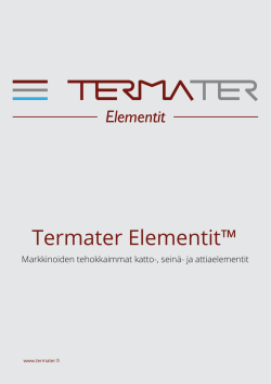 7-sivuinen Termater-Elementit™-esite