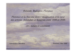 Firenze e la Toscana nell`opera di artisti finlandesi e ungheresi