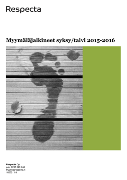 Myymäläjalkineet syksy/talvi 2015-2016