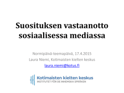 Laura Niemi - Kotimaisten kielten tutkimuskeskus