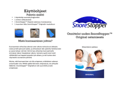 Käyttöohjeet - SnoreStopper.eu