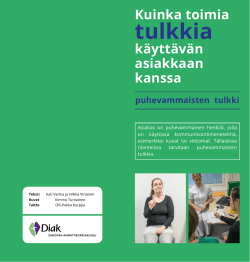 tulkkia - Suomen Puhevammaisten Tulkit ry