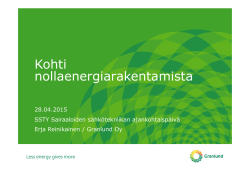 Kohti nollaenergiarakentamista, Erja Reinikainen / Granlund