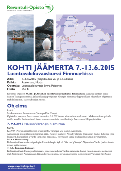 KOHTI JÄÄMERTA 7.-13.6.2015 - Revontuli
