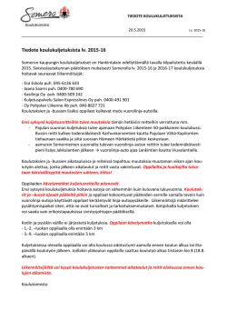 Tiedote koulukuljetuksista lv. 2015-16