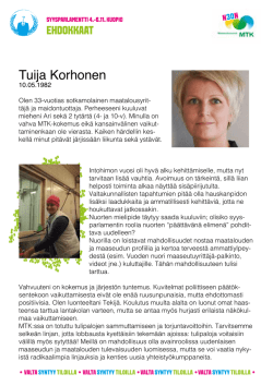 Tuija Korhonen - MTK Maaseutunuoret