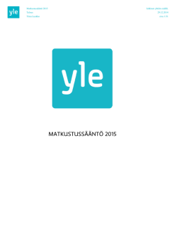 Matkustussääntö 2015 Julkinen yhtiön sisällä. Talous 29.12