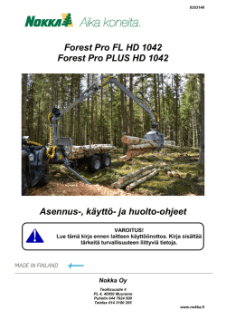 Forest Pro FL ja PLUS HD 1042 Asennus