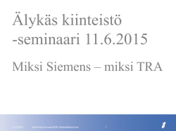Älykäs kiinteistö -seminaari 11.6.2015