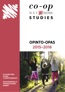 Co-op Network Studies Opinto-opas 2015–2016