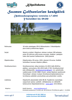 Suomen Golfseniorien kesäpäivä