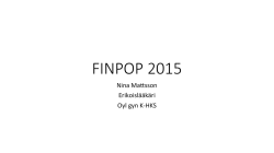FINPOP 2015 - Suomen gynekologiyhdistys