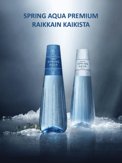 Parasta suomalaista lähdevettä nyt upeassa design 0,33 l pullossa!
