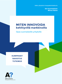 Miten Innovoida kehittyvillä markkinoilla - Aalto