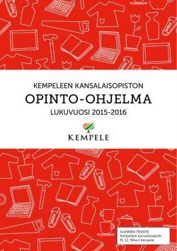 Opinto-ohjelma lukuvuodelle 2015-2016