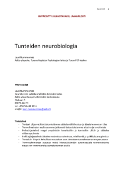 Tunteiden neurobiologia - BECS - Aalto