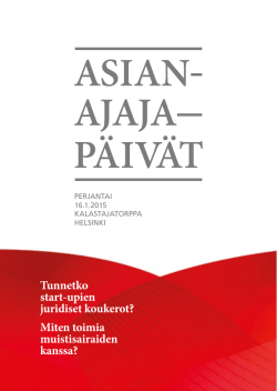 Ohjelma   - Suomen Asianajajaliitto