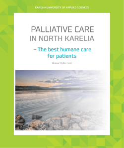 PALLIATIVE CARE - Karelia