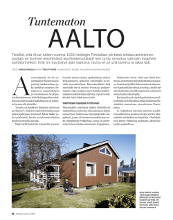Alvar Aallon messutalo Pirkkolasta löytyy arkkitehdin vuonna 1939