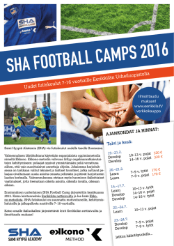 SHA FOOTBALL CAMPS 2016