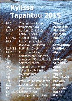 Kylissä Tapahtuu 2015