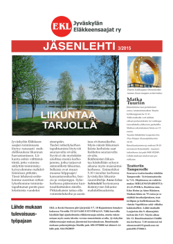 Jäsenlehti kolme-2015 - Jyväskylän Eläkkeensaajat ry