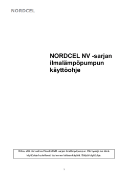 NORDCEL NV -sarjan ilmalämpöpumpun käyttöohje