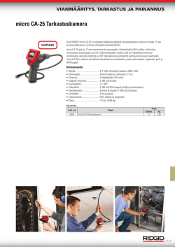 Ridgid - kädessä pidettävät tarkastuskamerat | Oy Machine Tool Co