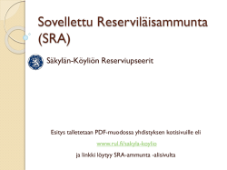 Sovellettu Reserviläisammunta (SRA)