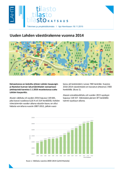 Uuden Lahden väestörakenne vuonna 2014 -raportti
