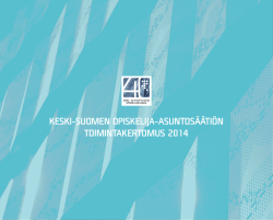 keski-suomen opiskelija-asuntosäätiön toimintakertomus 2014