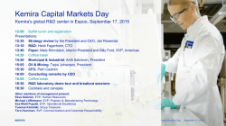 Kemira Capital Markets Day 2015