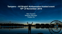 Tampere – All Bright! Ambassador-hosted event