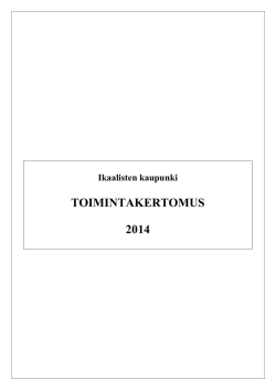 Toimintakertomus 2014